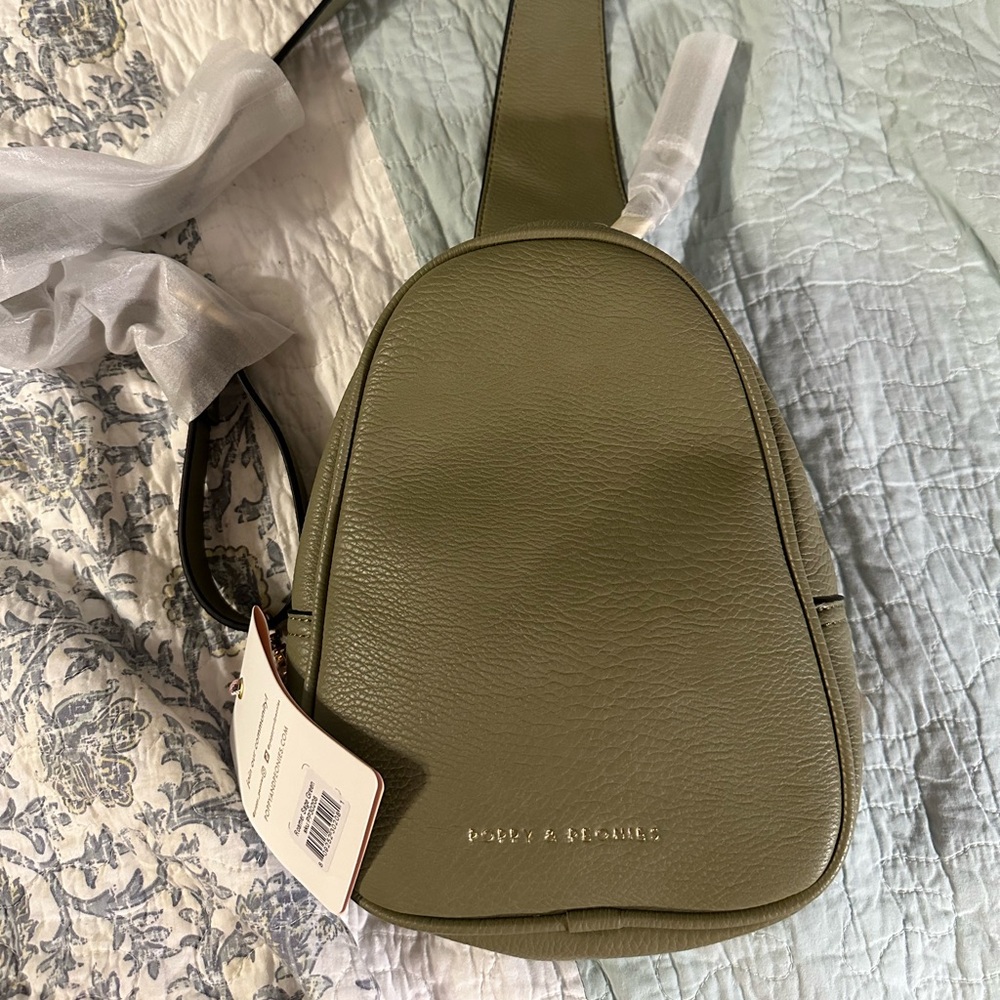 Poppy & Peonies - The Roamer Sling Bag - Sage Green